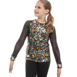 Alexandra Collection Kids Sequin Baseball Top