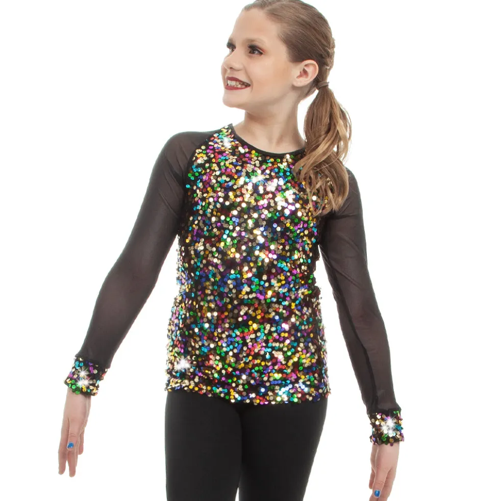 Alexandra Collection Kids Sequin Baseball Top