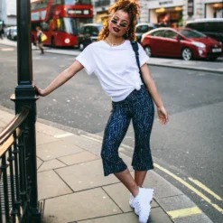 Animal Flared Capri Trousers