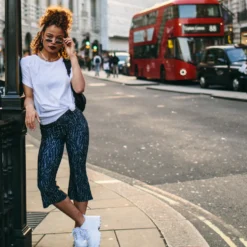 Animal Flared Capri Trousers