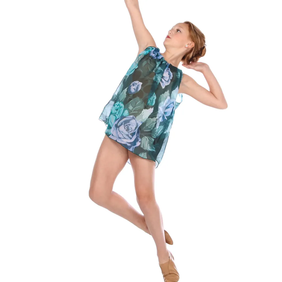 Blue Vintage Roses Boxy Dress