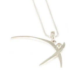 Diamond JFK Pendant with 18" necklace