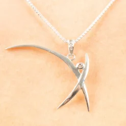 Diamond JFK Pendant with 18