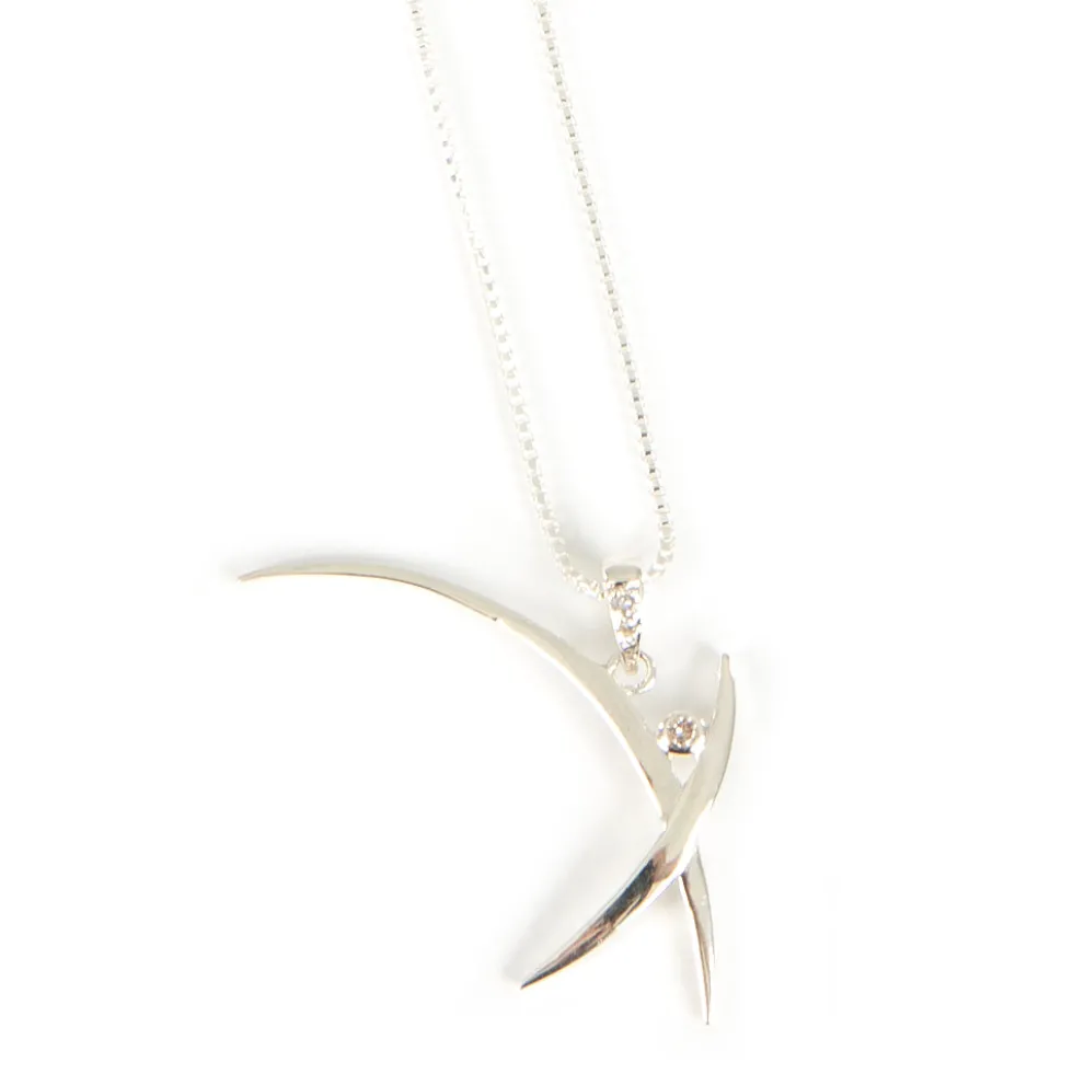 Diamond JFK Pendant with 18" necklace