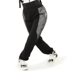 Fishnet Mesh Panel Joggers