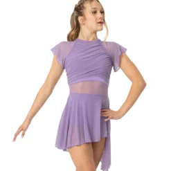 Flutter Sleeve Skirted Leotard