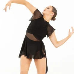 Flutter Sleeve Skirted Leotard