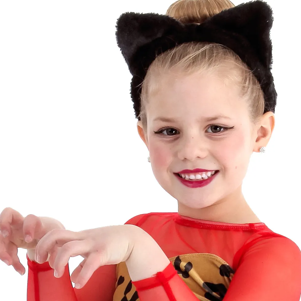 Furry Cat Ears Black One Size
