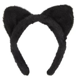 Furry Cat Ears Black One Size