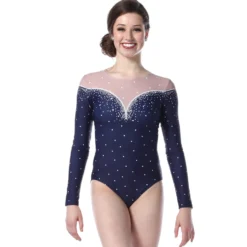 Jeweled Long Sleeve Leotard