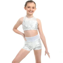 Kids Sequin Mesh Sweetheart Bra