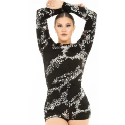 Lace Sequin Biketard