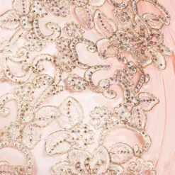 Long Sleeve Gathered Crop Top with Applique