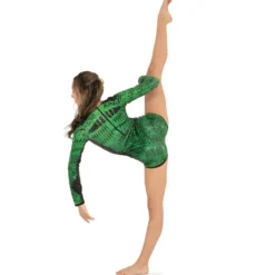 No Limit Long Sleeve Sequin Biketard