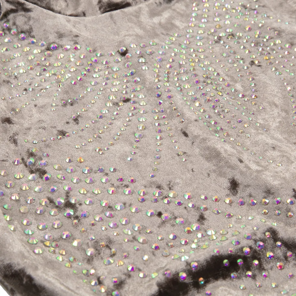 Now I Know Velvet Rhinestone Leotard