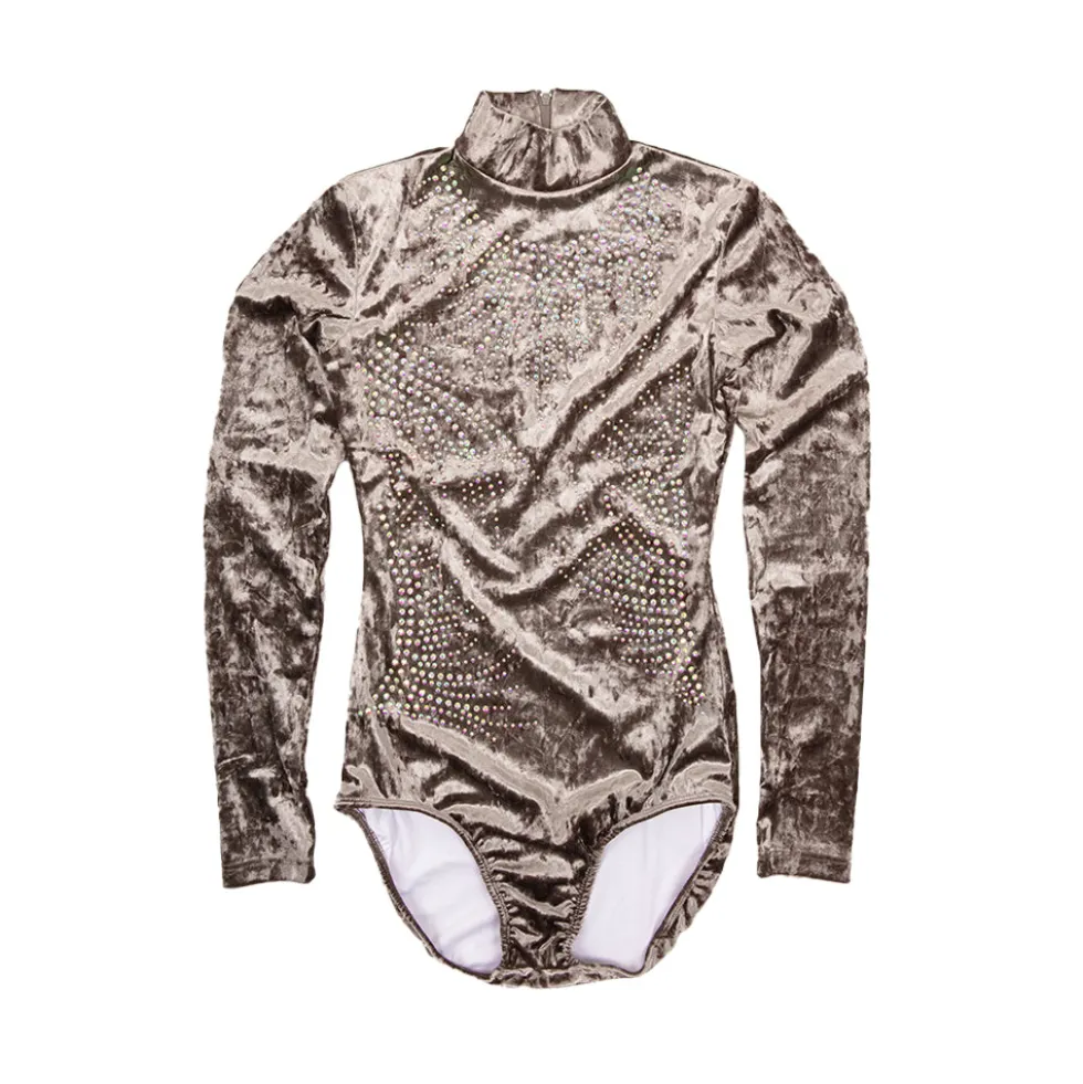 Now I Know Velvet Rhinestone Leotard