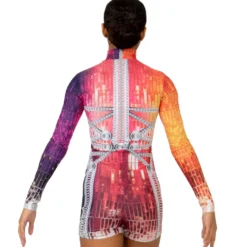 Ombre Matrix Long Sleeve Biketard