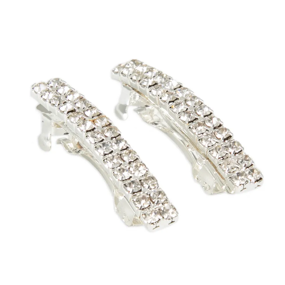 Rhinestone Barrette Pair