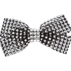 Rhinestone Bow with Contrast Trim