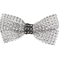 Rhinestone Bow with Contrast Trim