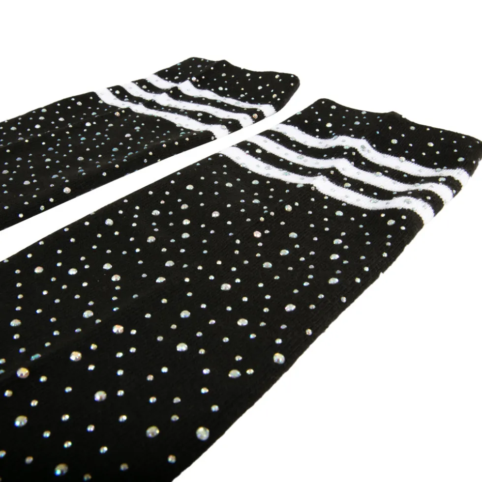 Rhinestone Stripe Socks