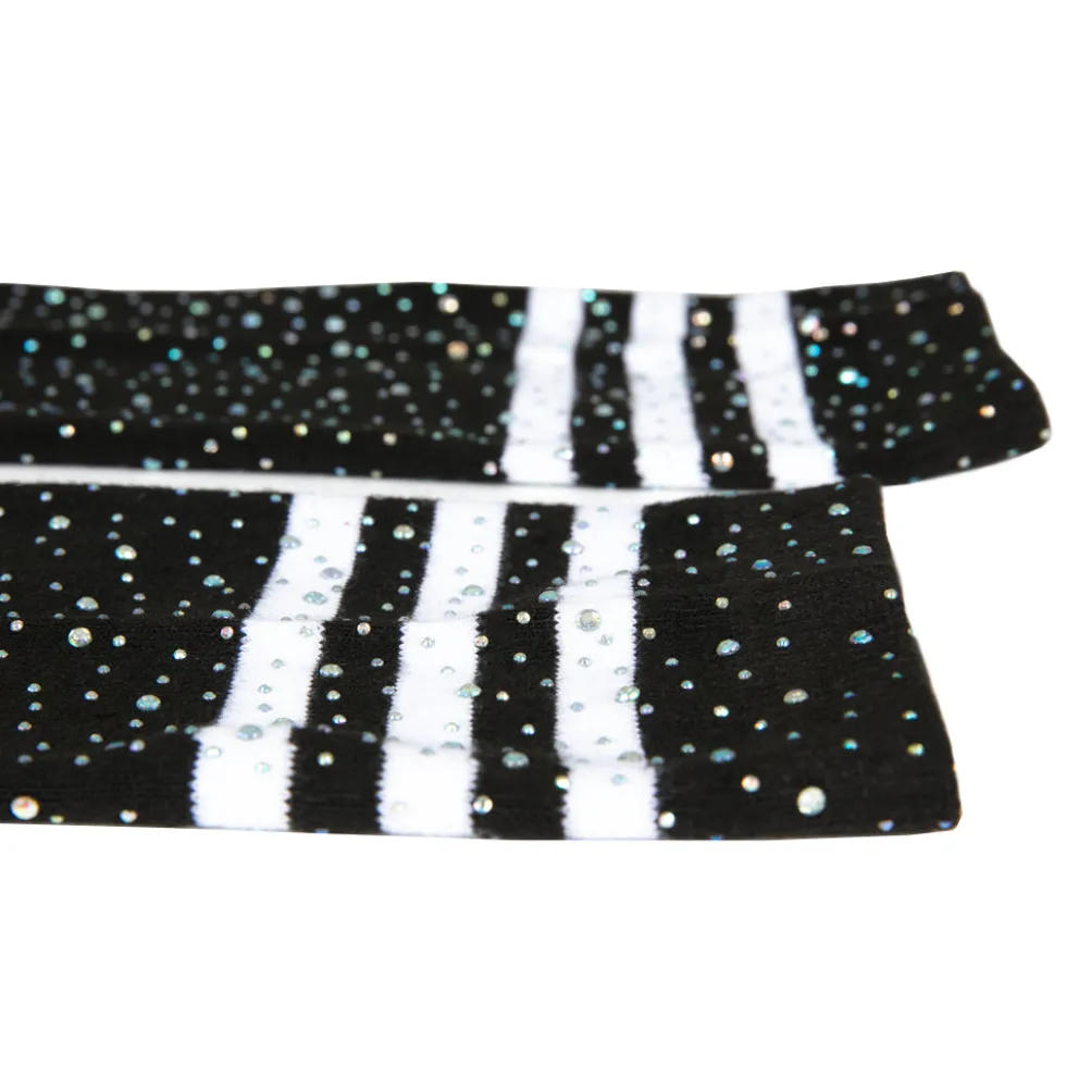 Rhinestone Stripe Socks
