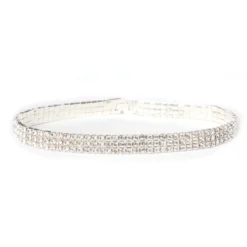3 Row Stretch Rhinestone Choker