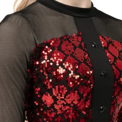 Sequin Broadway Long Sleeve Chicago Biketard