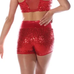 Sequin High Waist Short