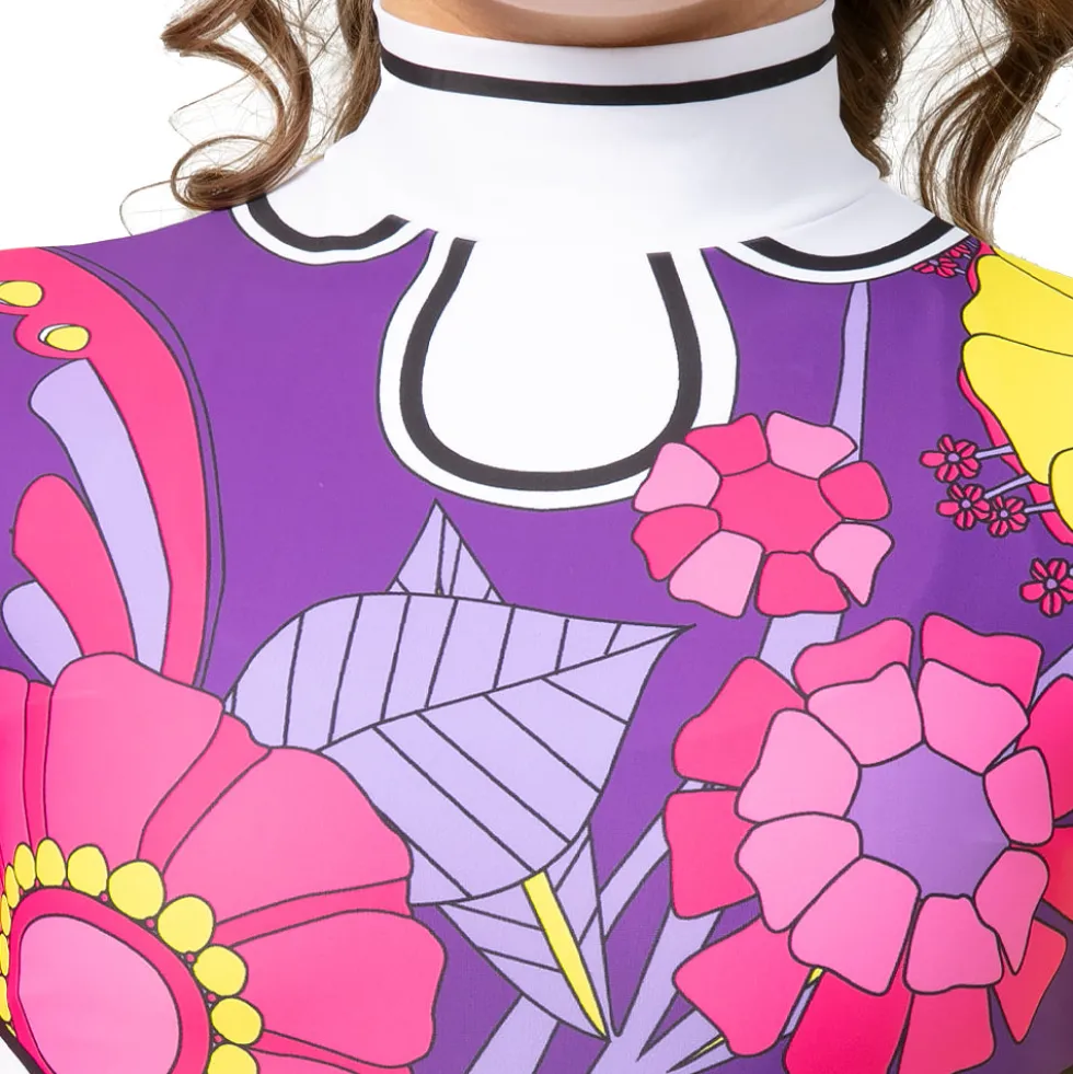 60s Floral Biketard