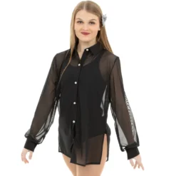 Sheer Collared Overdress Shirt