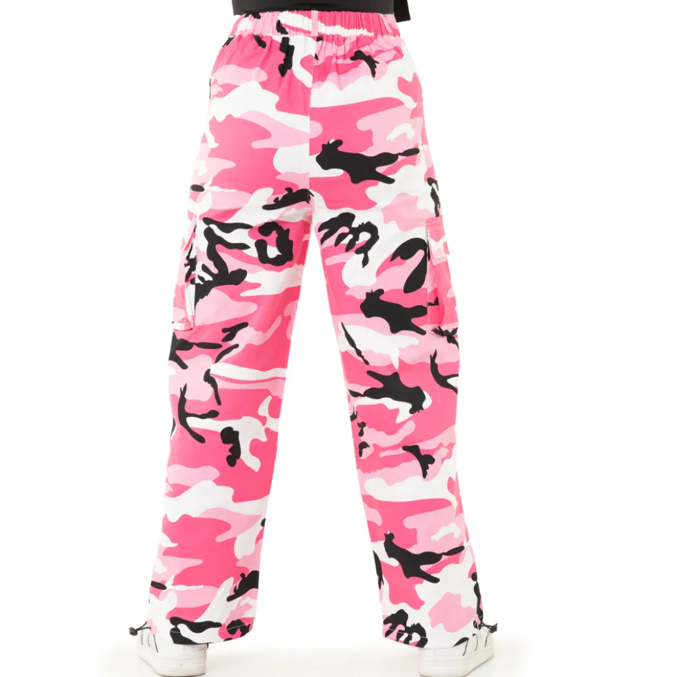 Youth Cargo Parachute Wide Leg Cinched Pants