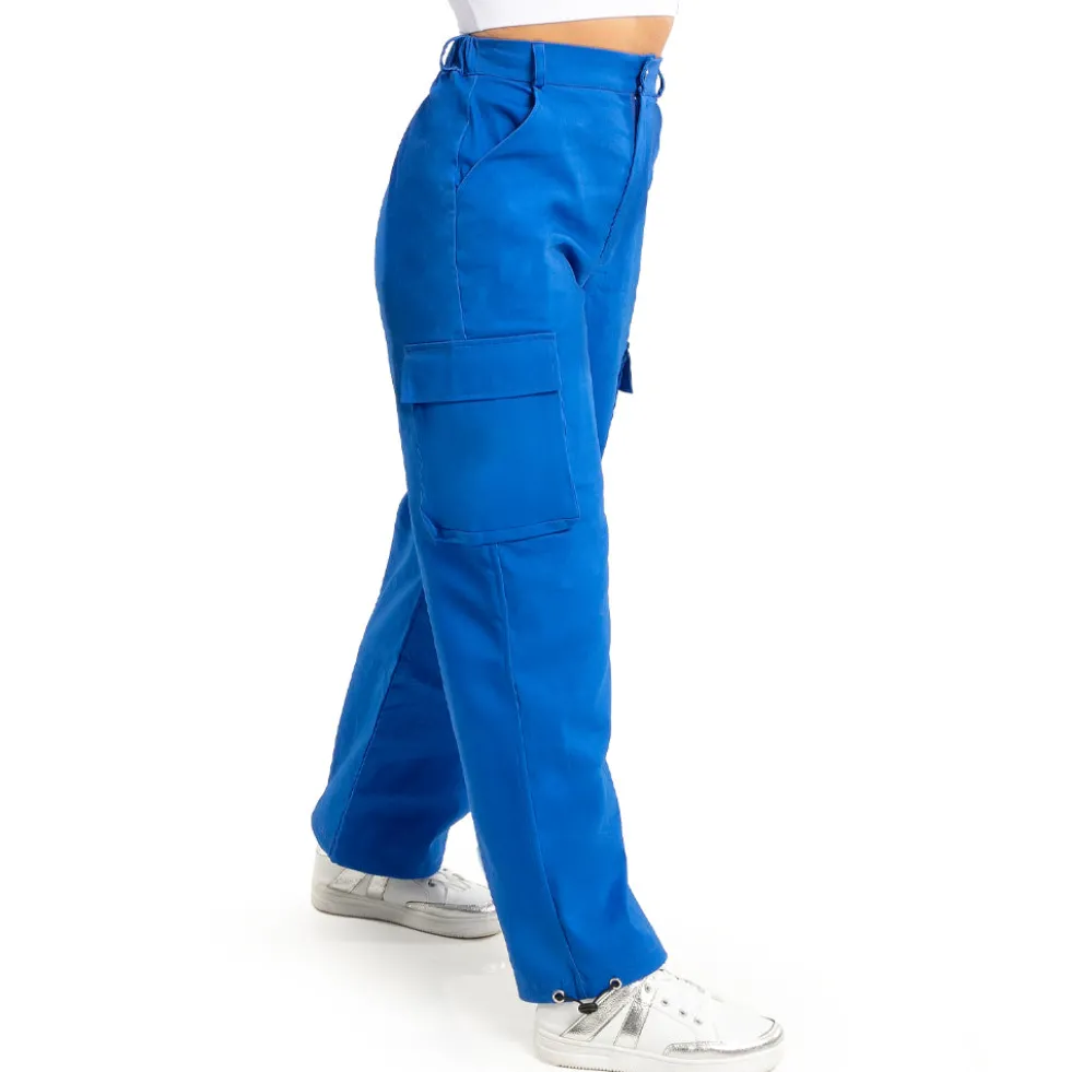 Youth Cargo Parachute Wide Leg Cinched Pants