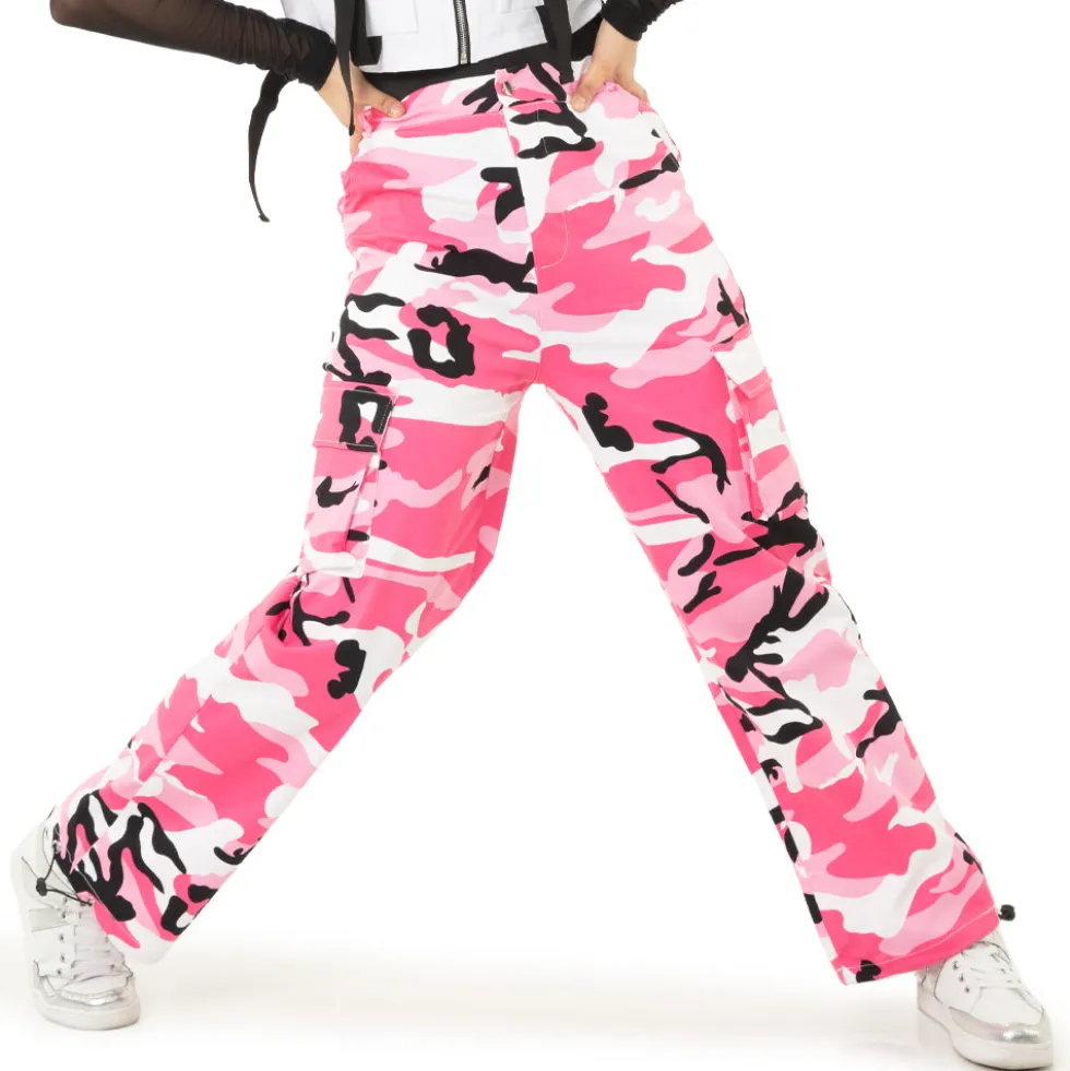 Youth Cargo Parachute Wide Leg Cinched Pants