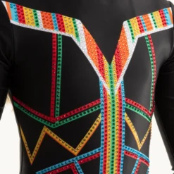 Youth Come Alive Long Sleeve Rhinestoned Leotard