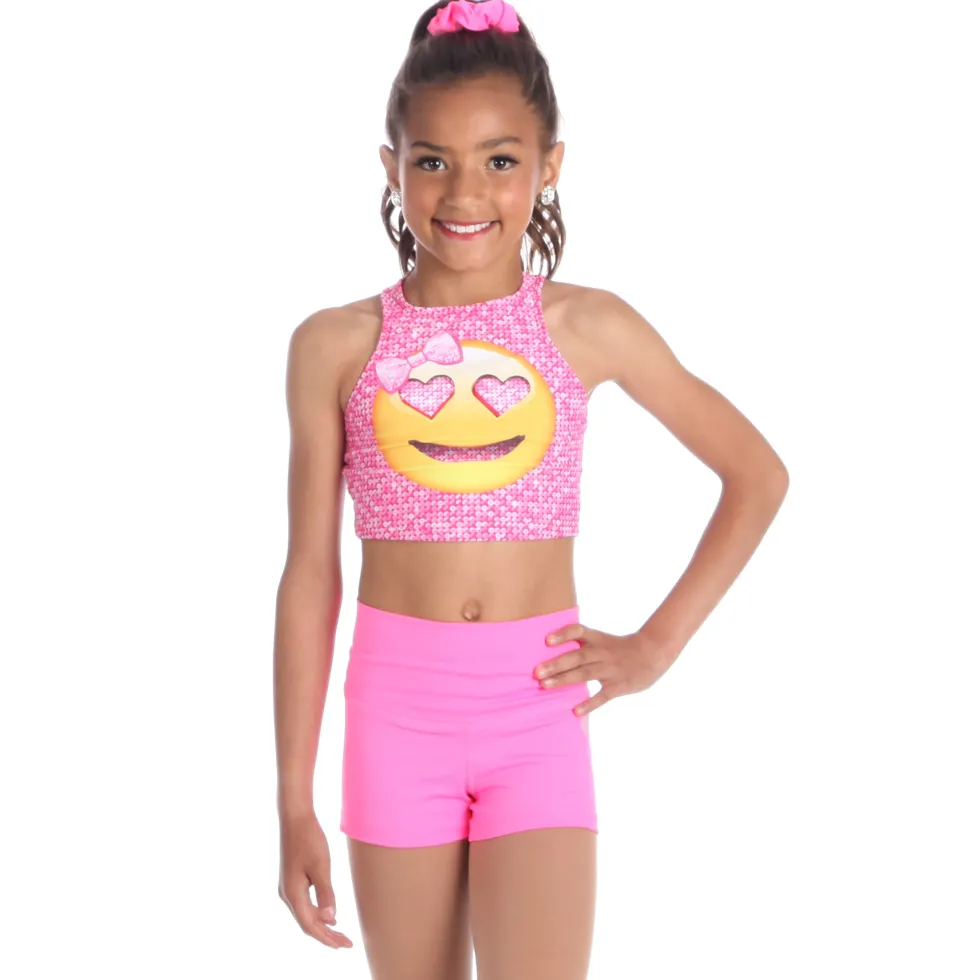 Youth Emoji Crop Top