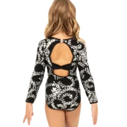 Youth Light it Up Sequin Lace Long Sleeve Leotard