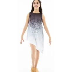 Youth Ombre Asymmetrical Overdress