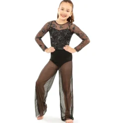 Youth Power Mesh Wide Leg Pant with Attached Brief